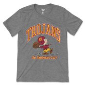 USC Trojans Unisex Gray Quarterback T-Shirt